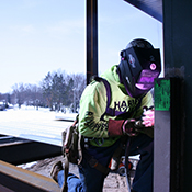 welding on a structural jobsite