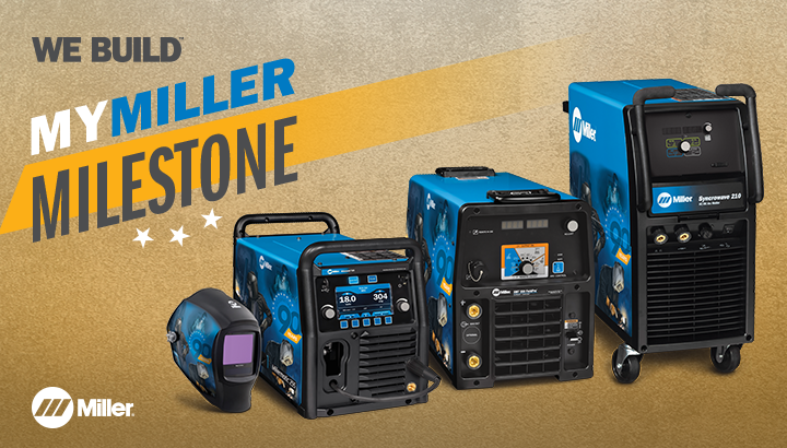 WE BUILD My Miller Milestone text with lineup of 90th anniversary designed Miller products