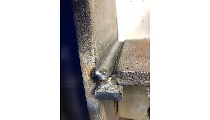 Example of a moment weld connection