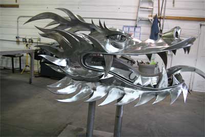 Artist Masters 304 Stainless Steel Sculptures With Miller S Dynasty Tig Welder