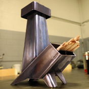 Image of finished rocket stove project