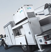 The EnPak® A28GBW all-in-one work truck solution, side view