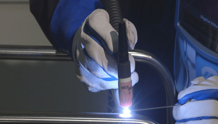 Close up of TIG welding 