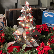 Holiday Tree Metal Sculpture
