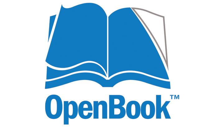  Icon for the OpenBook program, showing a blue and white book with pages turning