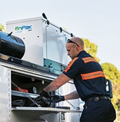 Miller EnPak all-in-one power system on a service truck