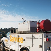 Service truck equipped with a Miller EnPak in the field 	