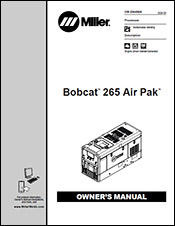 Bobcat 265 Airpak Engine Driven Welder Owners Manual Image