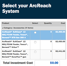 Image of the ArcReach ROI Calculator interface