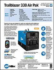 Trailblazer 330 Airpak Engine Driven Welder Spec Sheet Image