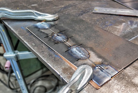 skip welding on sheet metal