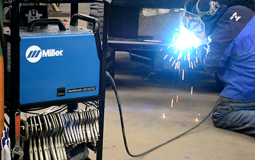 Luke Merrrill welding using the Multimatic 220 AC/DC