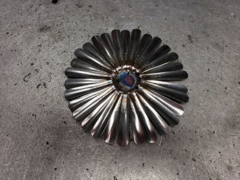 welded metal flower