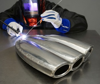 TIG welding an aluminum air scoop