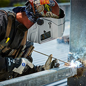 Welder stick welding with Miller equipment