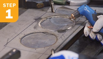 Cutting metal with a cutting wheel