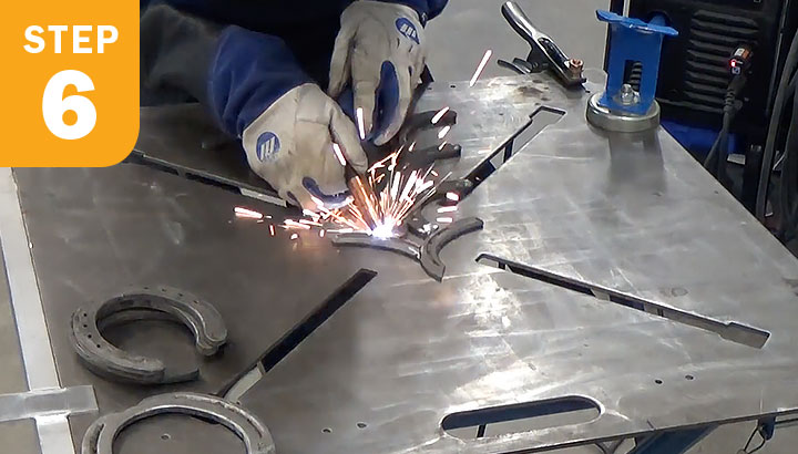 Lay out your pieces and tack weld them together