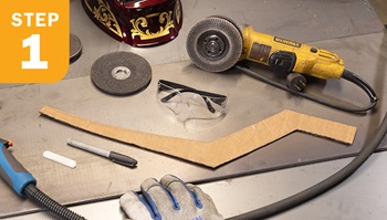 tools and materials for side table