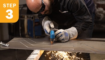 cutting out metal with a plasma cutter