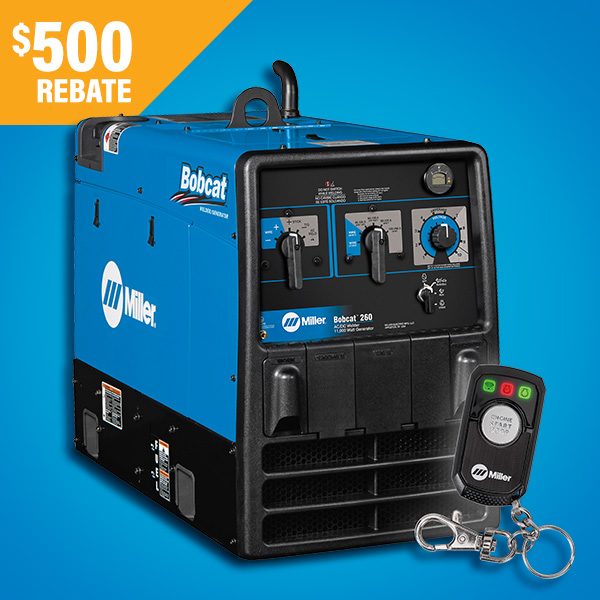 Bobcat 260 Welder/Generator: $500 rebate