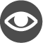 Grey icon of an eye