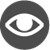 Grey icon of an eye