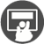Grey icon of a hand adjusting a remote panel