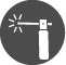 Grey icon of a stick welder