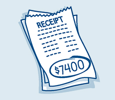 Illustration of a receipt