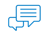 Illustration of two chat bubbles