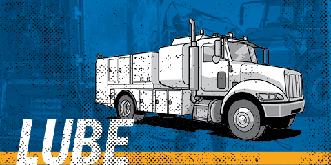 Illustration of a Lube Work Truck
