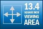 13.4in Viewing area