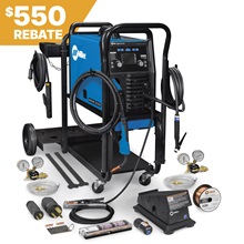 Multimatic 220 AC-DC on Running Gear with Dual Cylinder Rack Loaded Wireless Foot Control 951000104 REBATE