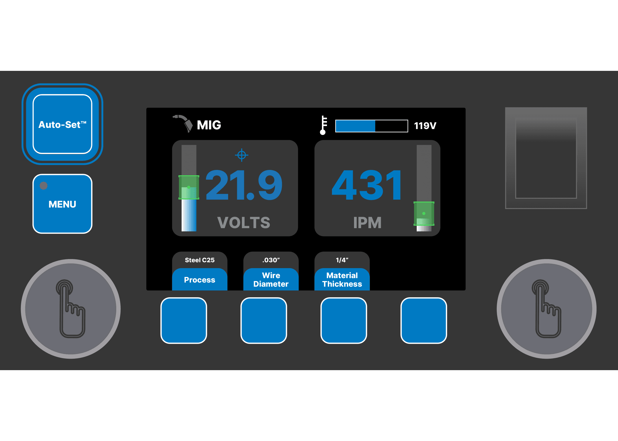 Millermatic 211 PRO Interface