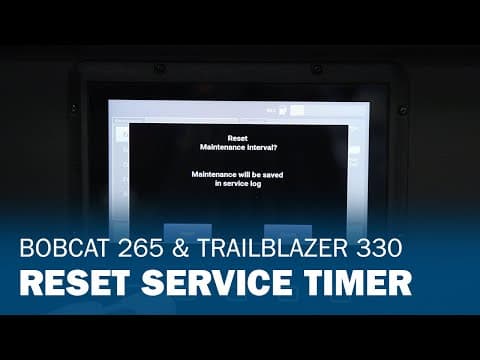 Miller® Bobcat™ 265 & Trailblazer® 330 Maintenance Series: Resetting Service Timer