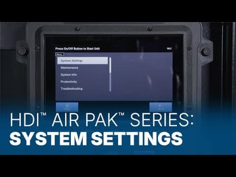 HDI™ Air Pak™ Series: System Setting