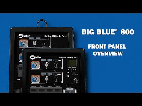 Miller® Big Blue® Engine-Driven Welder Series: Front Panel Overview