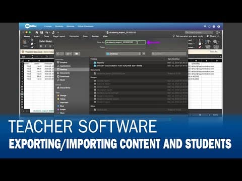 AugmentedArc® Teacher Software Exporting / Importing Content