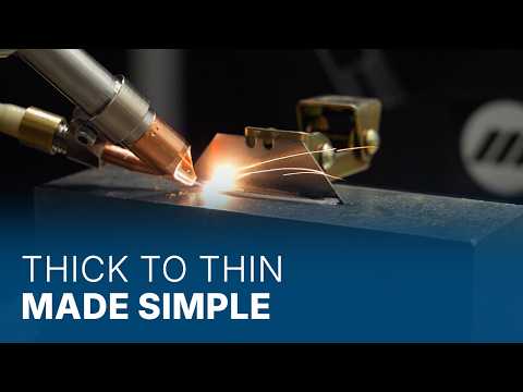 Laser Welding Thick to Thin: 2-Inch Plate to a Razor Blade