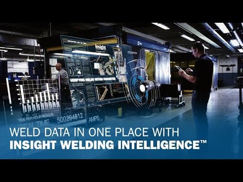 Weld Data In One Place With Insight Welding Intelligence